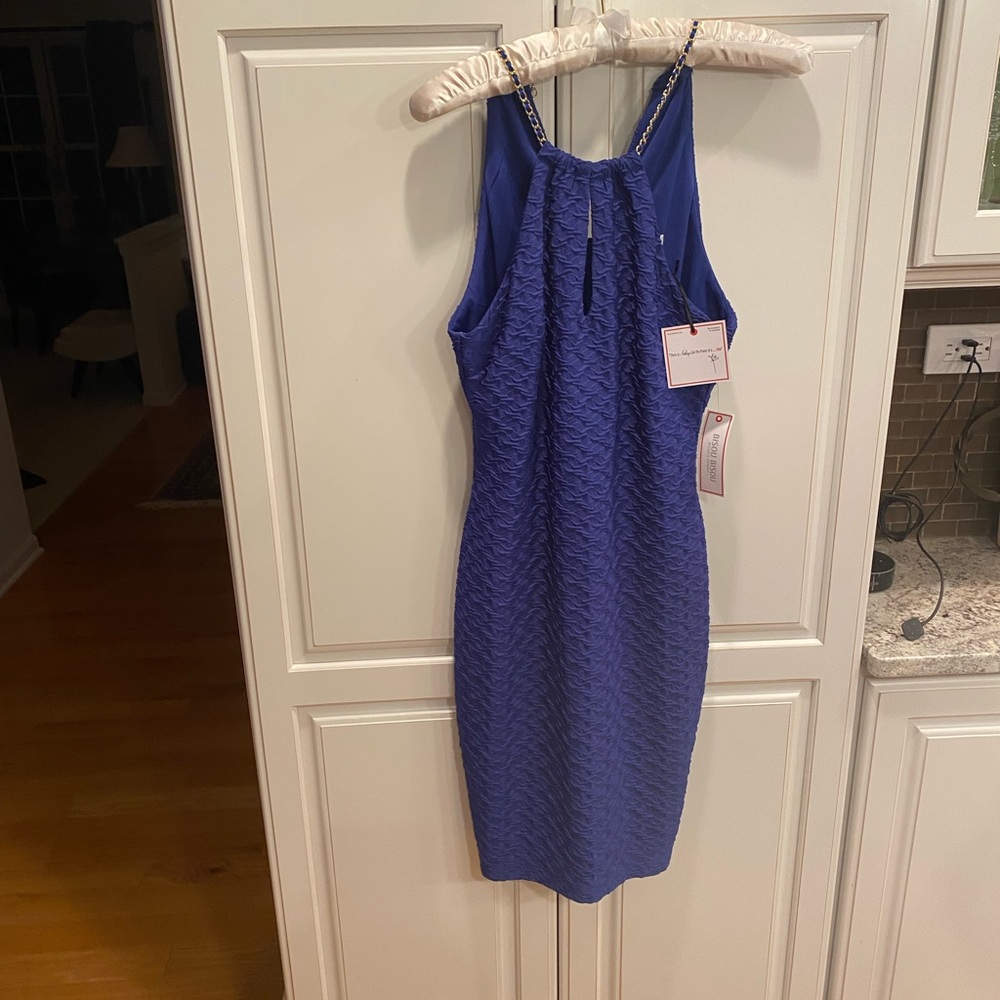 Bisou Bisou Royal Blue Textured Midi Dress